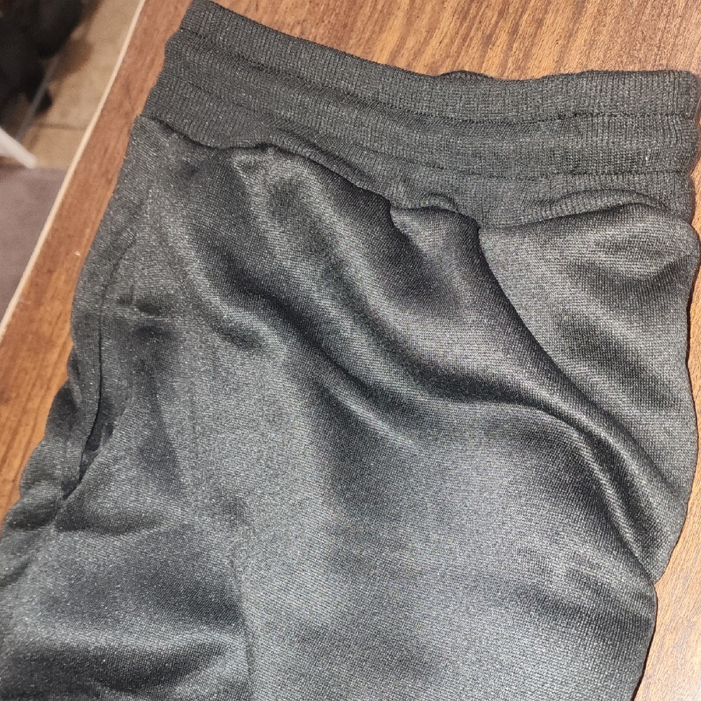 FIRM PRICE Black Satin Pants Sweatpants Xl Black
